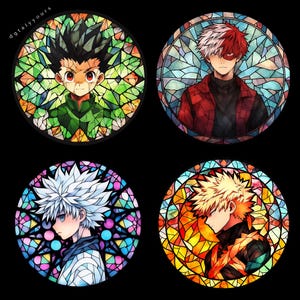 100 Anime T-shirt Stained Glass Design for Clothing business and Personal use!