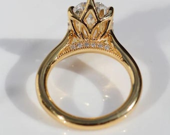 Oval Cut Moissanite Solitaire Ring, Oval Engagement Ring, Promise Ring, Proposal Ring, Oval Moissanite Diamond Ring, Rings For Women Gift