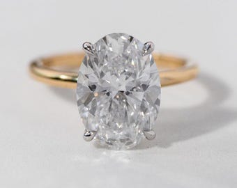 Oval Cut Moissanite Solitaire Ring, Oval Engagement Ring, Promise Ring, Proposal Ring, Oval Moissanite Diamond Ring, Rings For Women Gift