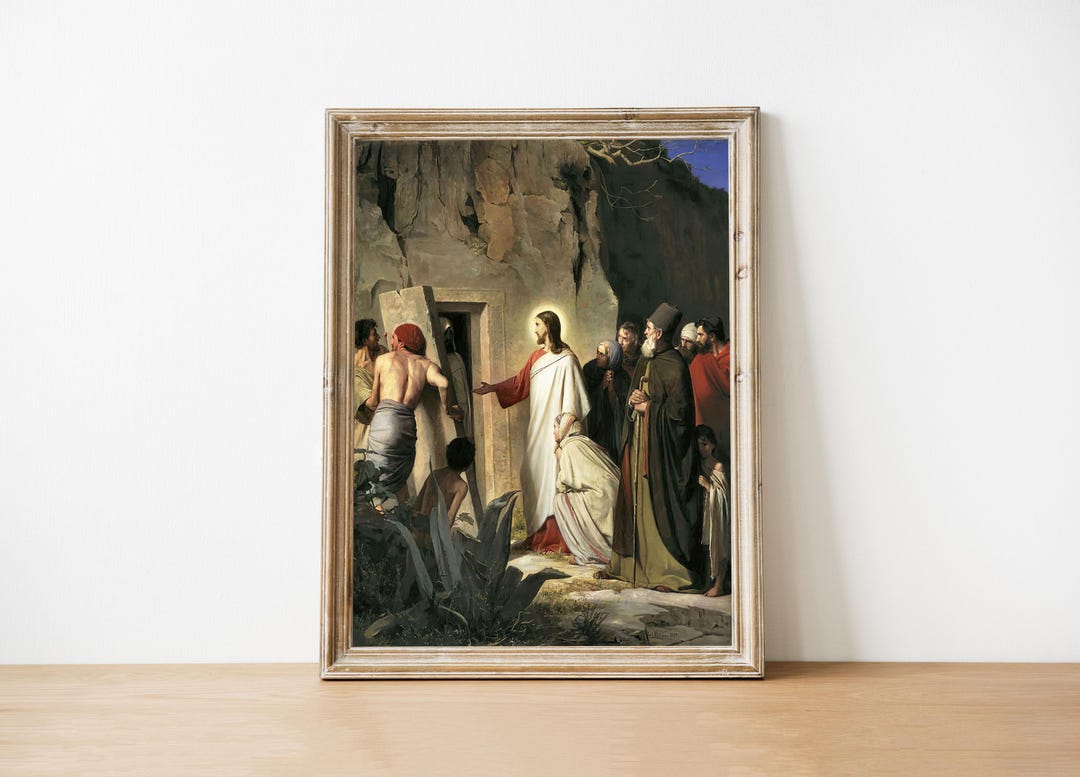The Raising of Lazarus Oil Painting: Catholic Wall Art, Bible Art ...