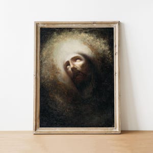 Antique Ecce Homo Oil Painting, Catholic Art, Jesus Print, Traditional Catholic Decor, Catholic Gift, Printable Wall Art, Digital Download