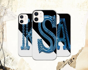Personalized Glitter iPhone Case, Initial Liquid Cover