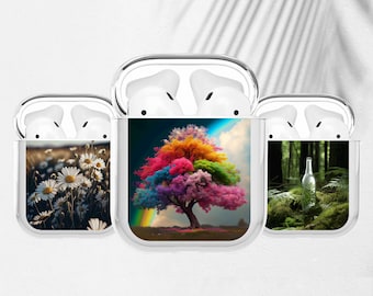 Rainbow Tree Headphone Case: Protective Cover for AirPods, Galaxy Buds