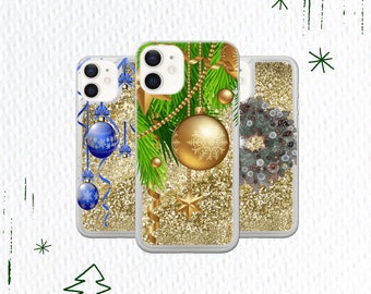 Christmas Glitter iPhone Case, Holiday Decorations