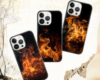 Flame Phone Case, Light Design, Glossy Finish