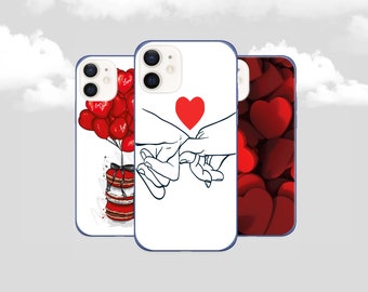 Love Glitter iPhone Case, Sparkling Heart Design, Soft TPU Gel