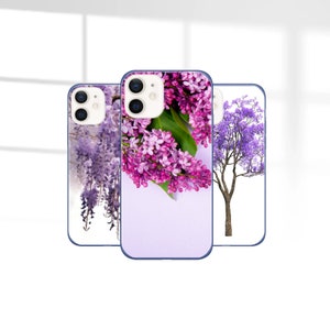 Wisteria tree Glitter Phone Case, Lilac Cover for iPhone 15, 15 Pro, 15 Pro Max, 15 Plus, iPhone 14, 13, 12, 11, SE