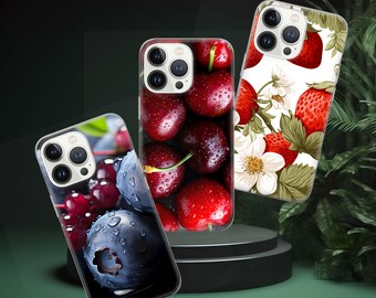 Fresh Fruit Design Phone Case, Soft TPU Cover