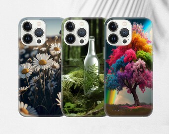 Rainbow Tree Phone Case, Greenery Cover, Floral iPhone, Samsung, Pixel