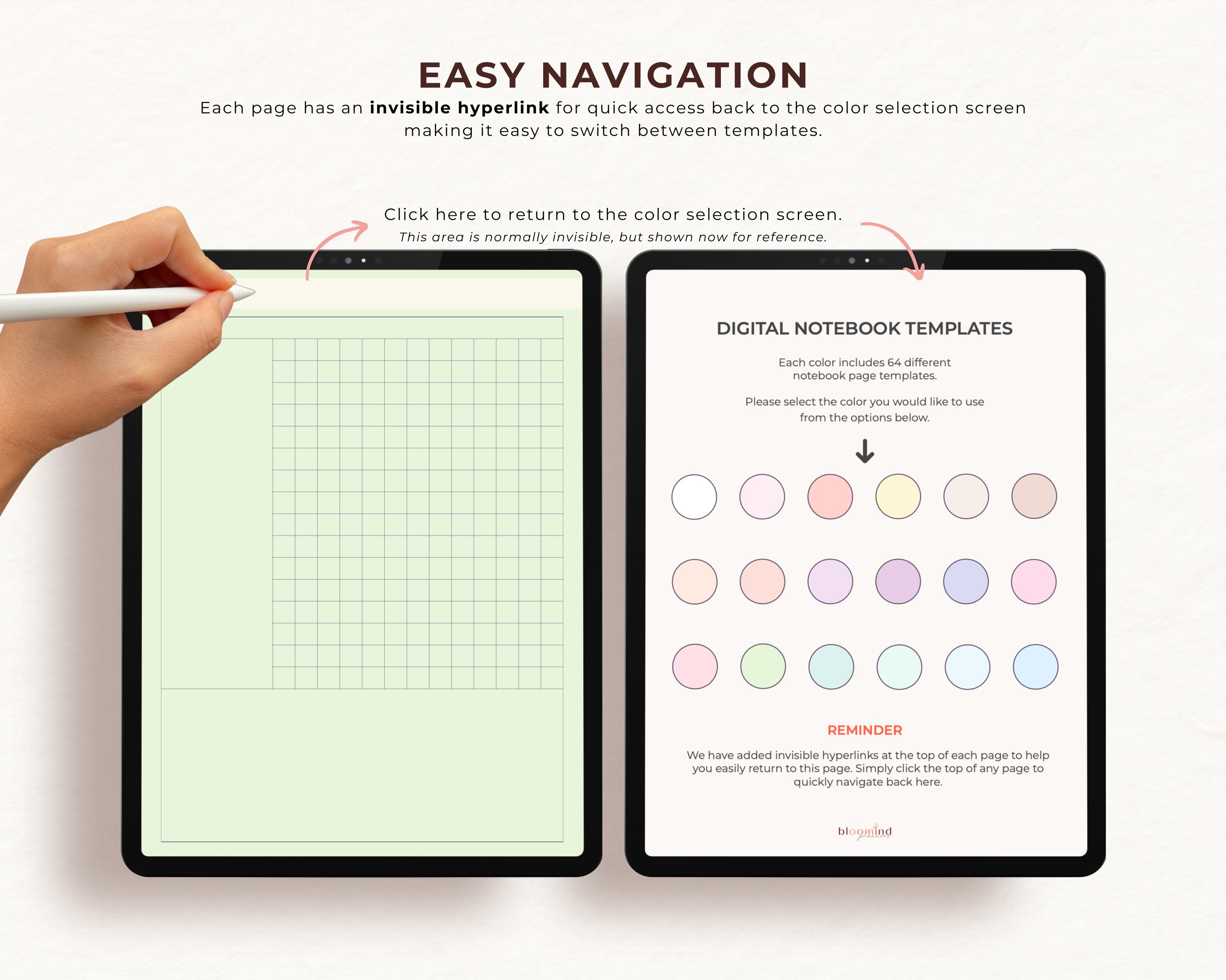 Digital Note Templates Goodnotes, iPad Note Taking Templates, Digital ...