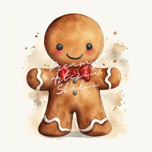 12 Gingerbread Man Clipart, High Quality PNGs,Digital Download, Card Making,Digital Paper Craft, Christmas clipart, Christmas cookies