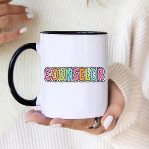 Counselor Mug | Colorful & Fun Gift for School Counselors | Bright and Cheerful Design