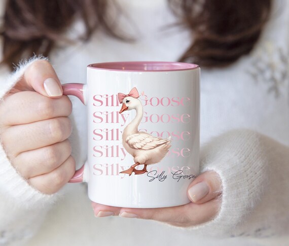 Silly Goose Mug: Adorable Animal Coffee Cup, Bird Lover Gift