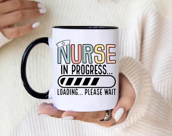 Taza "Enfermera en proceso": Regalo divertido para estudiantes de enfermería