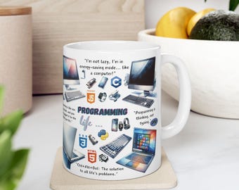 Kubek „Programming Life”: zabawny prezent dla programisty, humor techniczny