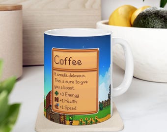 Caneca de café Stardew Valley: presente para jogadores, vida aconchegante na fazenda