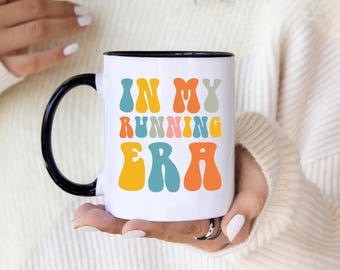 In My Running Era Coffee Mug | Fun Retro Design for Runners | Perfect Gift for Runners, Joggers, and Fitness Enthusiasts