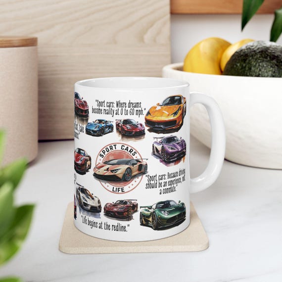 Sport Cars Life Mug: Racing Car Enthusiast Gift UK