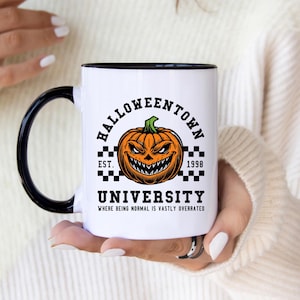 Vintage Halloween Mug - Spooky Halloween Gift for Horror Lovers Pumpkin Design