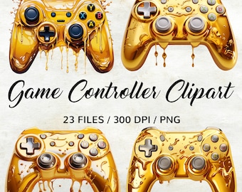 12 Game Controller Clipart - Card Making, Sublimation, Mixed Media, Digital Paper Craft High Quality PNGs, Digital Download, Game Controller