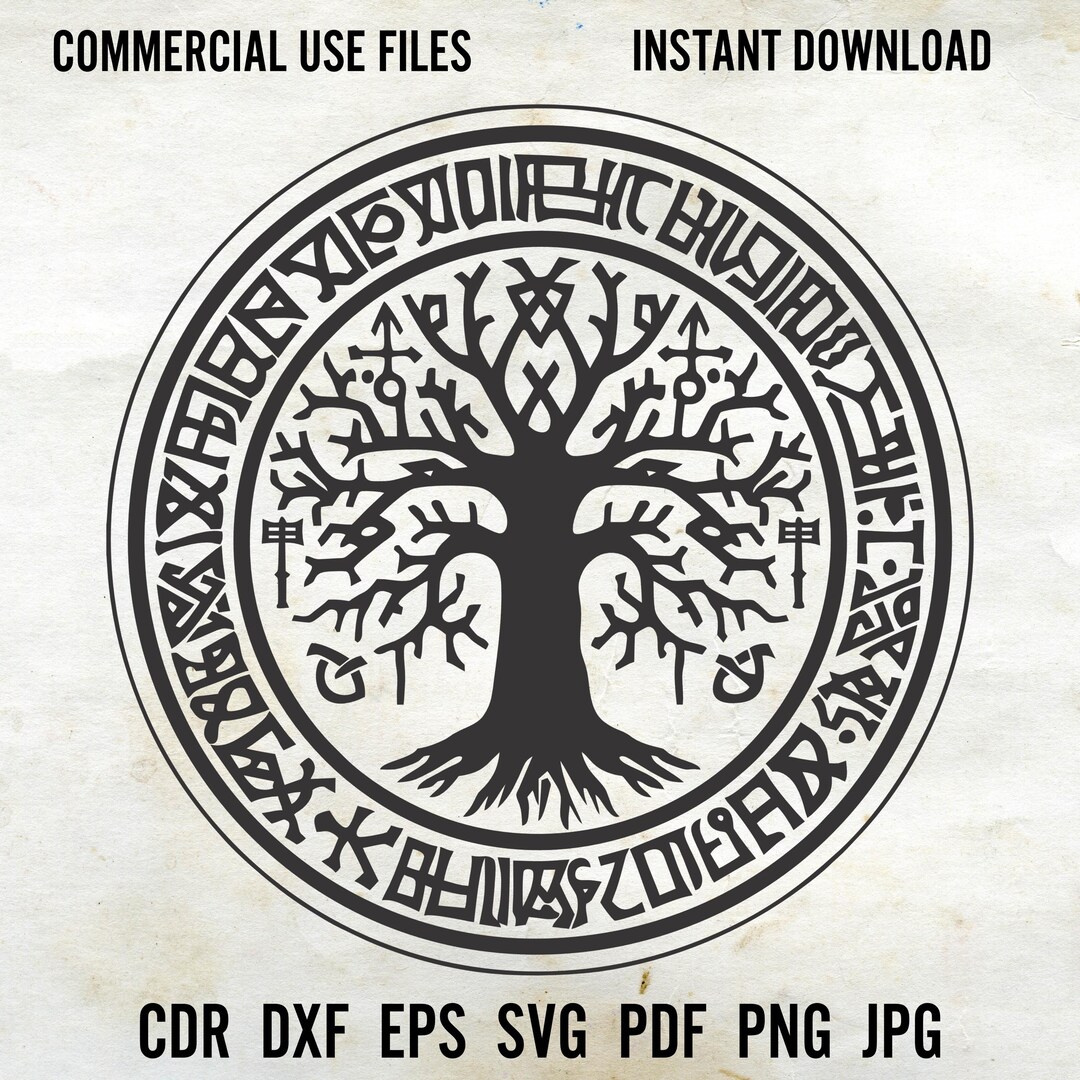 Tree of Life Svg Eps Png Dxf, Tree of Life Clipart, Tree of Life Cut ...