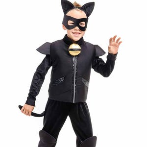 Dziecięcy kostium bohatera czarnego kota - kostium Super Cat