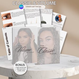 Classic and Volume Lash Extension Training Manual.Russian,Hybrid,Lash Training Editable Guide,Printable Ebook, Instant Download