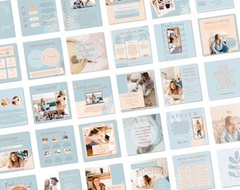 Coaching Instagram Canva Templates: Life & Business Coaches (PDF Guide)