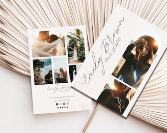 Boho Photography Business Card Template: Canva Design (Digital Download)