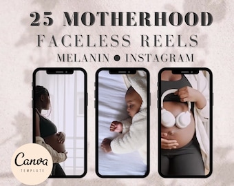 Melanin Social media Stock Videos, Motherhood IG Reels,Pregnancy  content, faceless instagram marketing,  Baby reels done for you