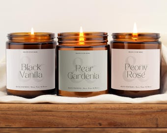 Candle Label Template Canva: Modern DIY Branding (Digital Download)