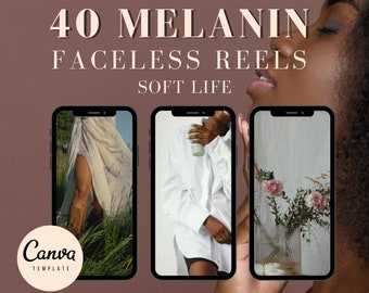 Melanin Faceless Stock Videos, Aesthetic IG Reels (Digital Download)