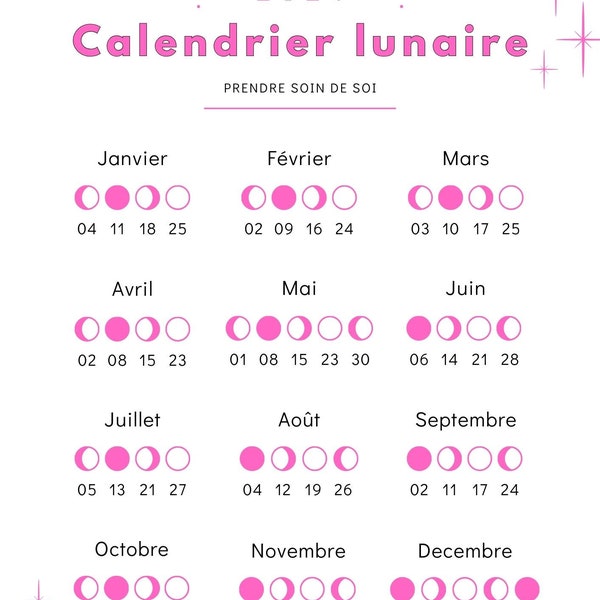 2024 Lunar Calendar – Downloadable and Interactive, Complete Astral Guide for Each Month, Inspiring Wall Decoration