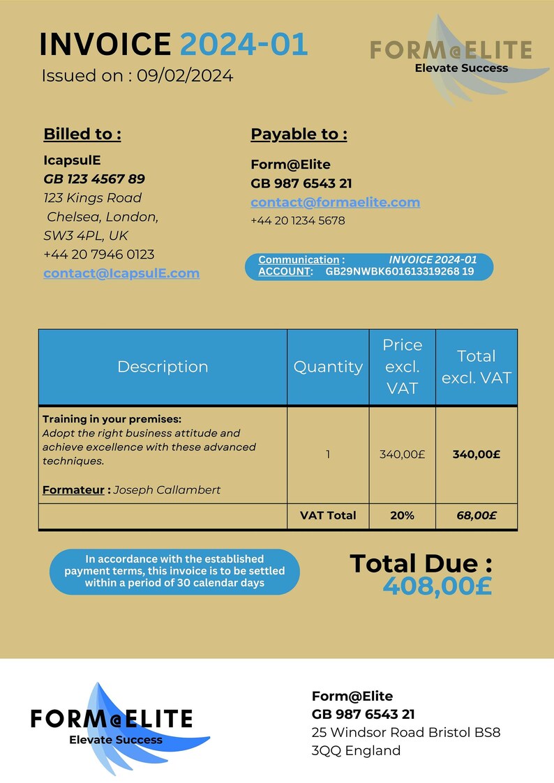 Editable Invoice Template for Businesses on Canva - Instant Download ...