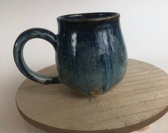 Wheel thrown pottery mug handmade