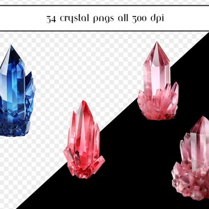 Clipart di gemme di cristallo Boho: grafica renderizzata 3D (uso commerciale) immagine 5
