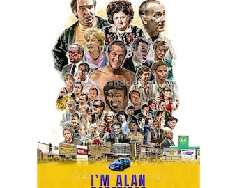 Poster I'm Alan Partridge série 1-2, Illustration numérique | Art mural britannique | Impressions d'art mural, art tv Cadeau amusant pour lui ou elle