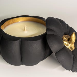 Bougie citrouille, bougie parfumée au soja, bougie d&#39;automne citrouille, bougie parfumée dans un récipient citrouille, cadeau Halloween et automne, décoration d&#39;automne parfaite