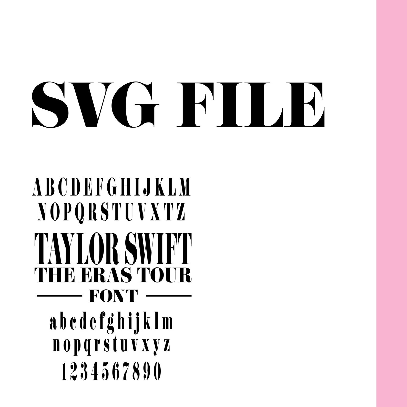 Original Eras Tour Font SVG, Original Taylor Swift Font Svg, Eras Tour Font SVG, Taylor Swift