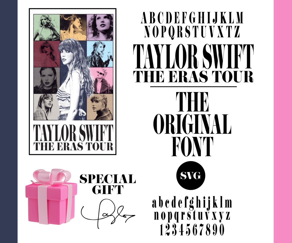 Original Eras Tour Font SVG, Original Taylor Swift Font Svg, Eras Tour Font SVG, Taylor Swift