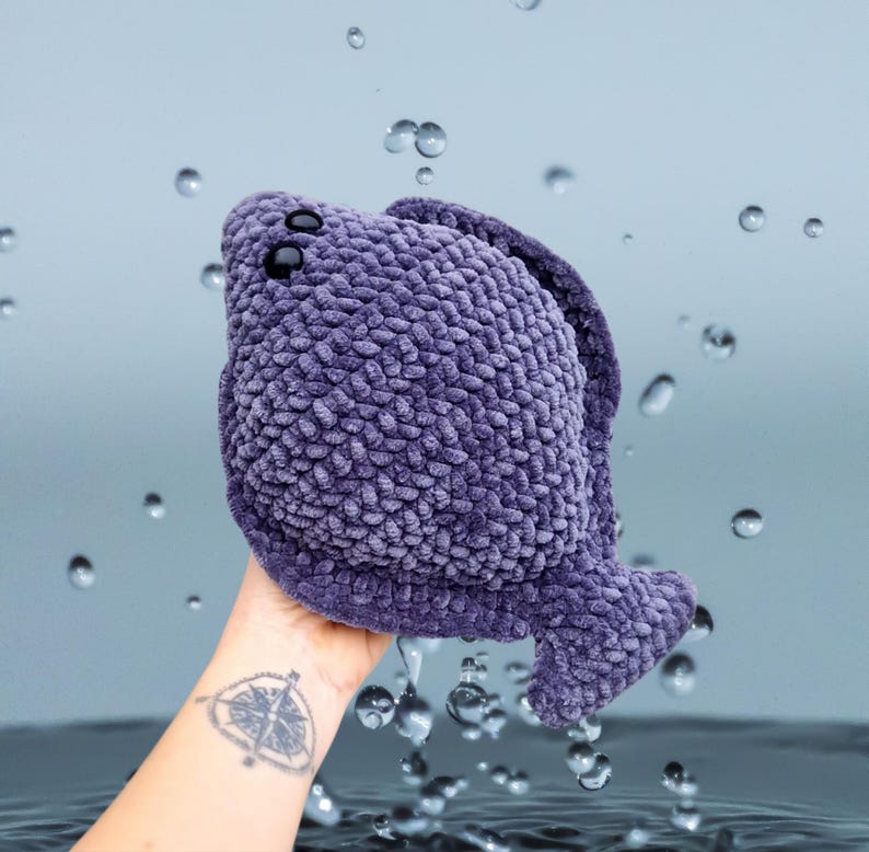 Flat Fish Flounder Halibut Crochet Pattern, Amigurumi Tutorial for ...