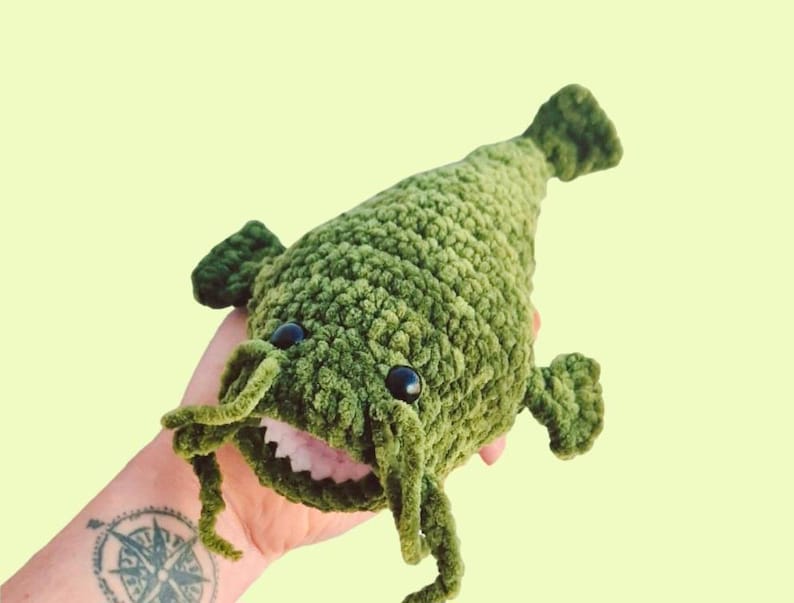 Two Sizes Catfish Plush Crochet Pattern, Digital Tutorial for Beginners ...