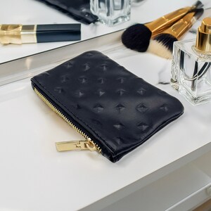 Portefeuille et porte-monnaie élégants pour femme - Style croco/python - Artisanat italien - 5,9 x 3,5 pouces