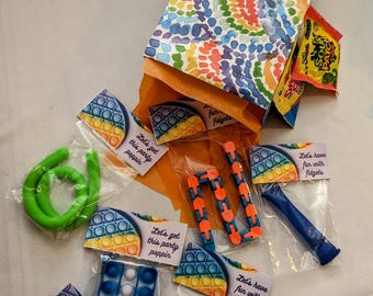 Fidget Party Favor Bags, Custom Goody Bag