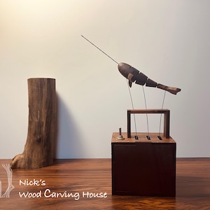 Wooden Whale, automata Whale, Narwhal music box, mechanical whale, Ornament, Wood art, Statue, Sculpture, Home Decor, Woodcarving, Handmade