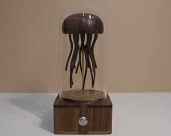 Wooden jellyfish, automata jellyfish, Ornament, Bird Figurine, Wood art, Statue, Sculpture, Home Decor, Woodcarving, Handmade, Handcraft