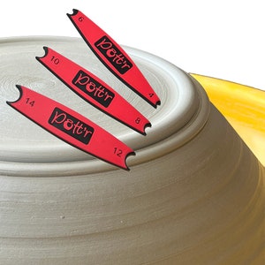 Pottery Wheel Banding Ring Profiler Set: 6 Profile Sizes
