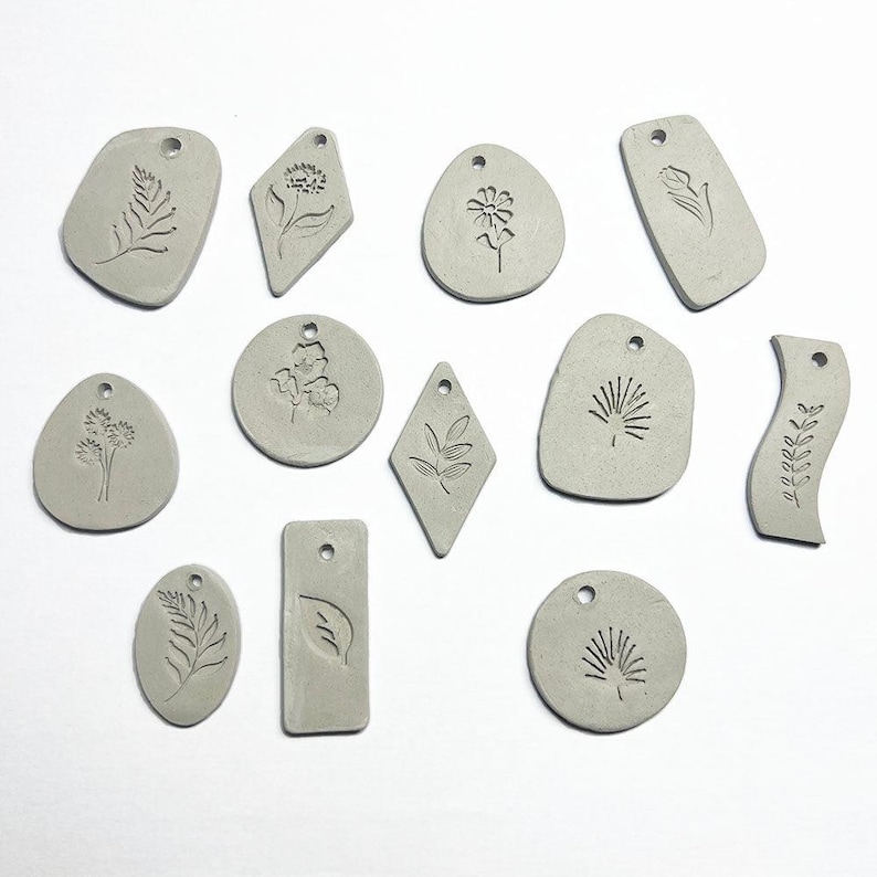 Ceramic Pendant & Jewelry Making Kit – Clay Cutters Stamps for Pottery, Porcelain Polymer Clay image 2