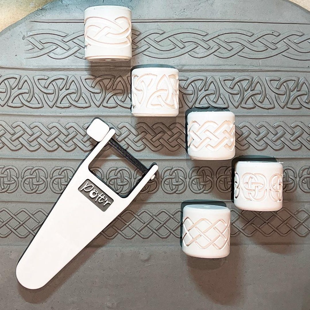 5 X 35mm Clay Roller Gift Set - Sophisticated Celtic Designs Including ...