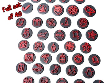 Choice of Christmas Icon Stamp Sets for Clay Pottery or Cake Decoration Craft Stamping…